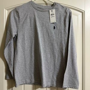 Polo Boys Heather Gray Long Sleeve Shirt
